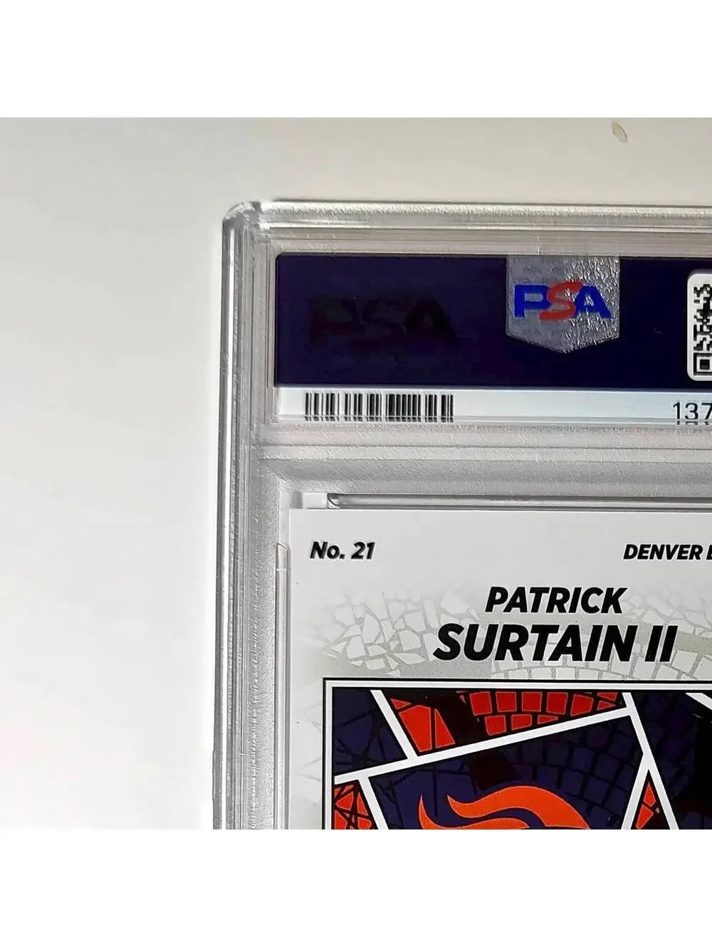 Patrick Surtain II Rookie 2024 Panini Sticker 240/299 #21 Red Foil PSA 8 NM-MT